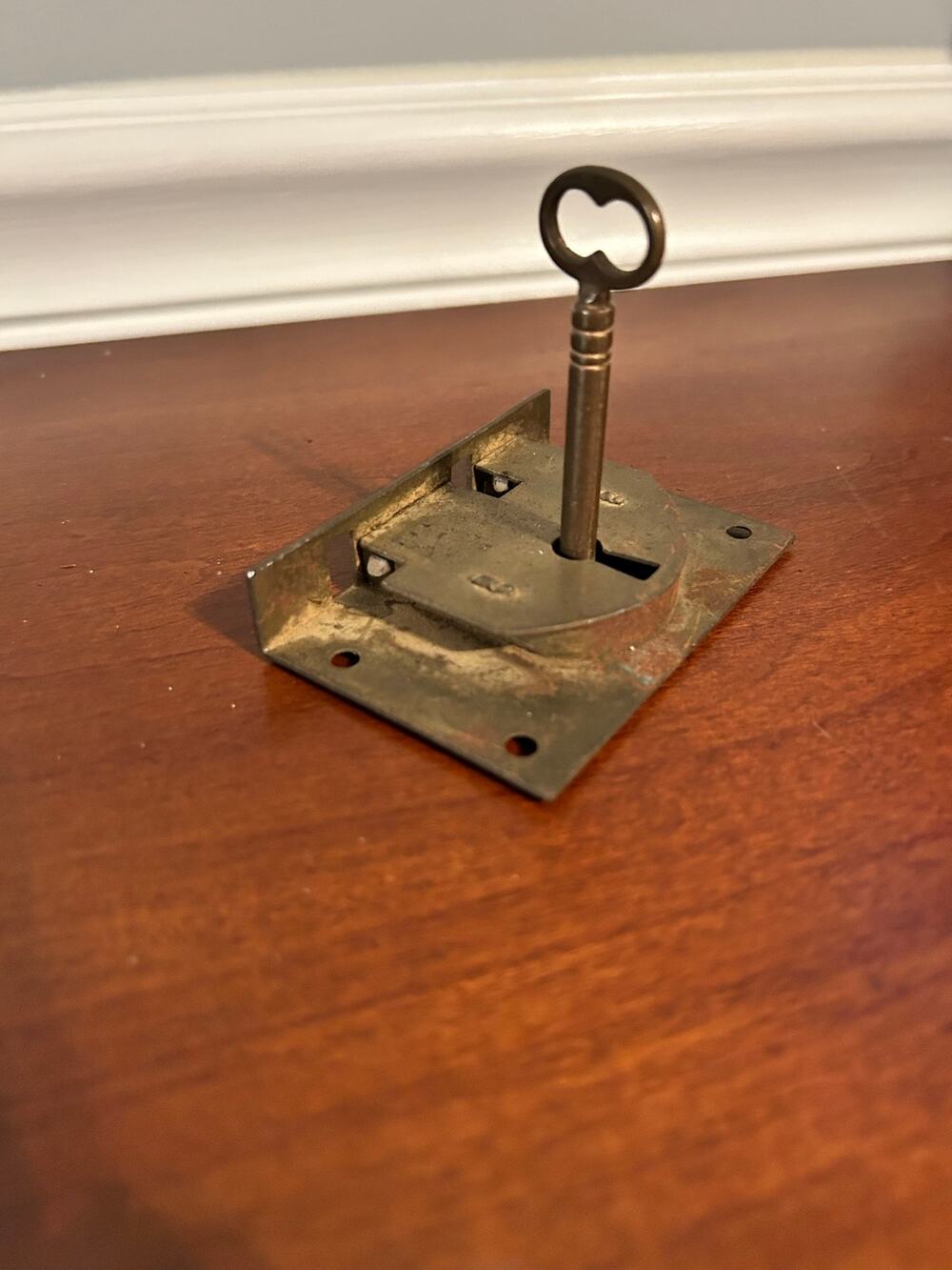 Vintage Working lock with Key Antique Style Brass Lock Set